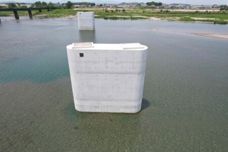 伊勢市道高向小俣線(宮川橋)橋梁架替(下部工)工事(P4橋脚）