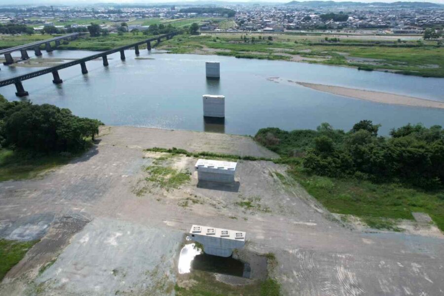 伊勢市道高向小俣線(宮川橋)橋梁架替(下部工)工事(P4橋脚）